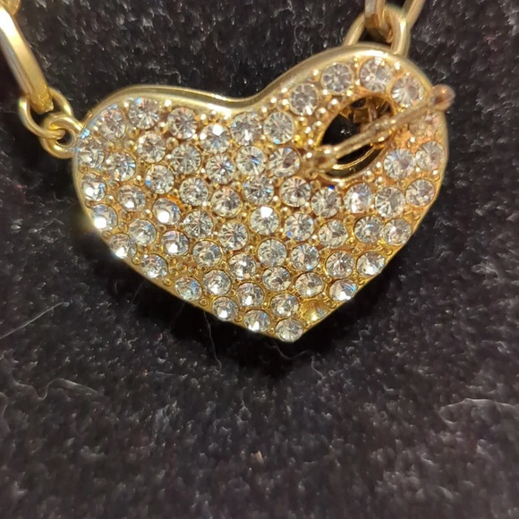 Rhinestone heart necklace (free with any purchase) - Picture 2 of 2
